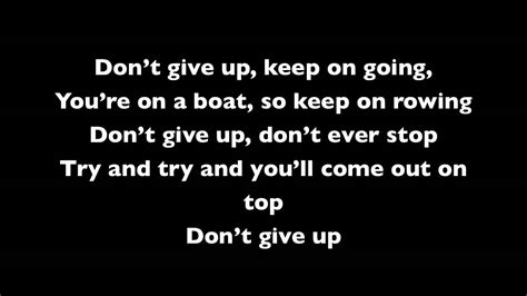 lyrics don't give up